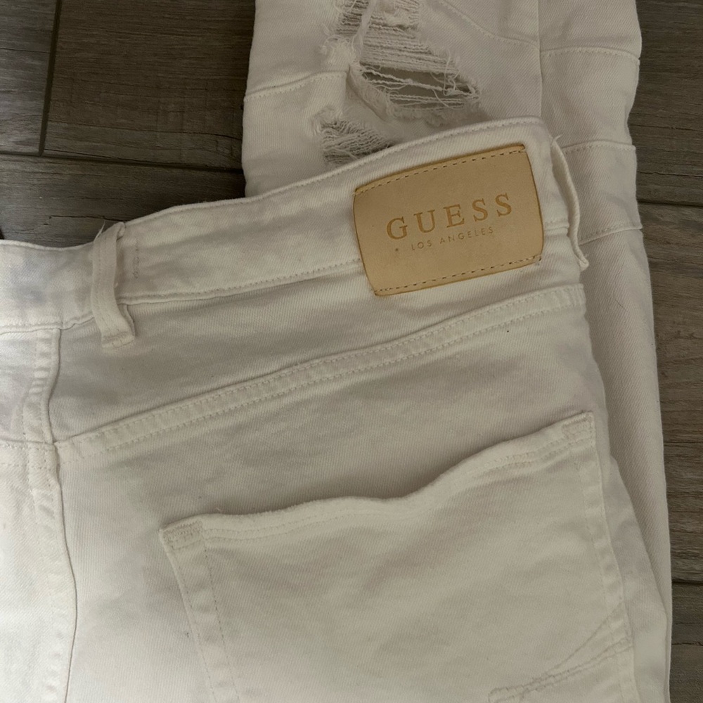 Guess Slim Tapered White Jeans